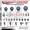 Service Caster 4'' Blue Poly Wheel Swivel 7/16'' Grip Ring Stem Caster Set 2 Brakes, 4PK GR20S414-PPUB-BLUE-PLB-716138-2-S-2 - alternate 2